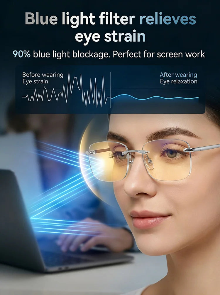 Smart Auto-Focus Reading Glasses – Blue Light Blocking