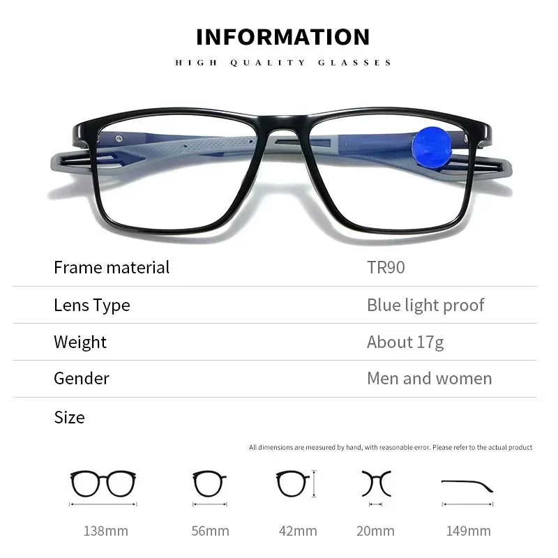 Men Ultralight Photochromic Glasses TR90 Frame Myopia Eyeglasses Women Male Vintage Color Changing Eyewear 0 To -4.0
